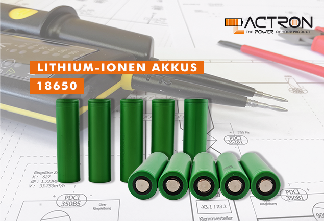 Lithium-Ionen Akkus 18650 