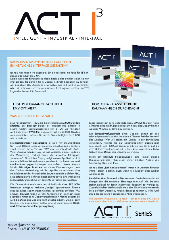 Herunterladen: ACT I³ - Intelligent I Industrial I Interface