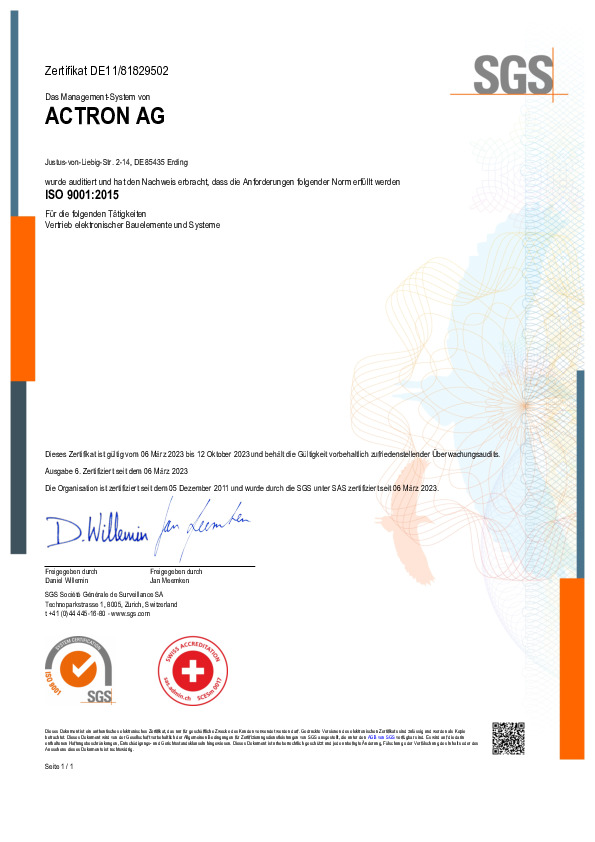 ISO-Zertifizierung 9001:2015