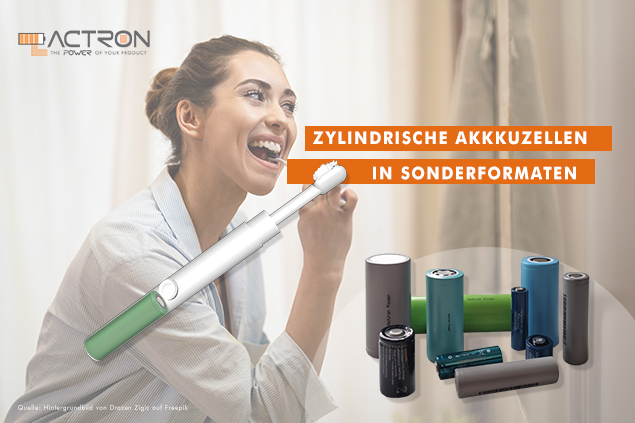 Zylindrische Akkus in Sonderformaten