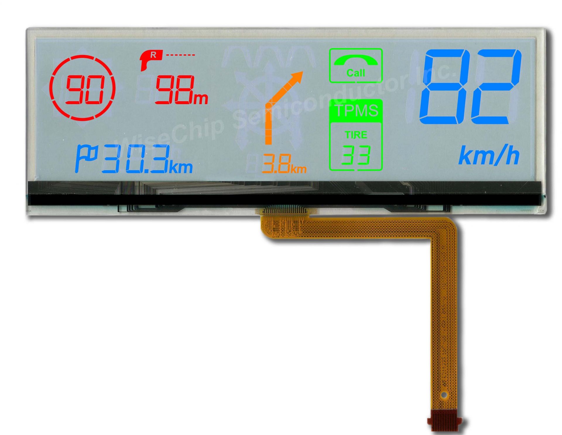segmentiertes Display - transparent